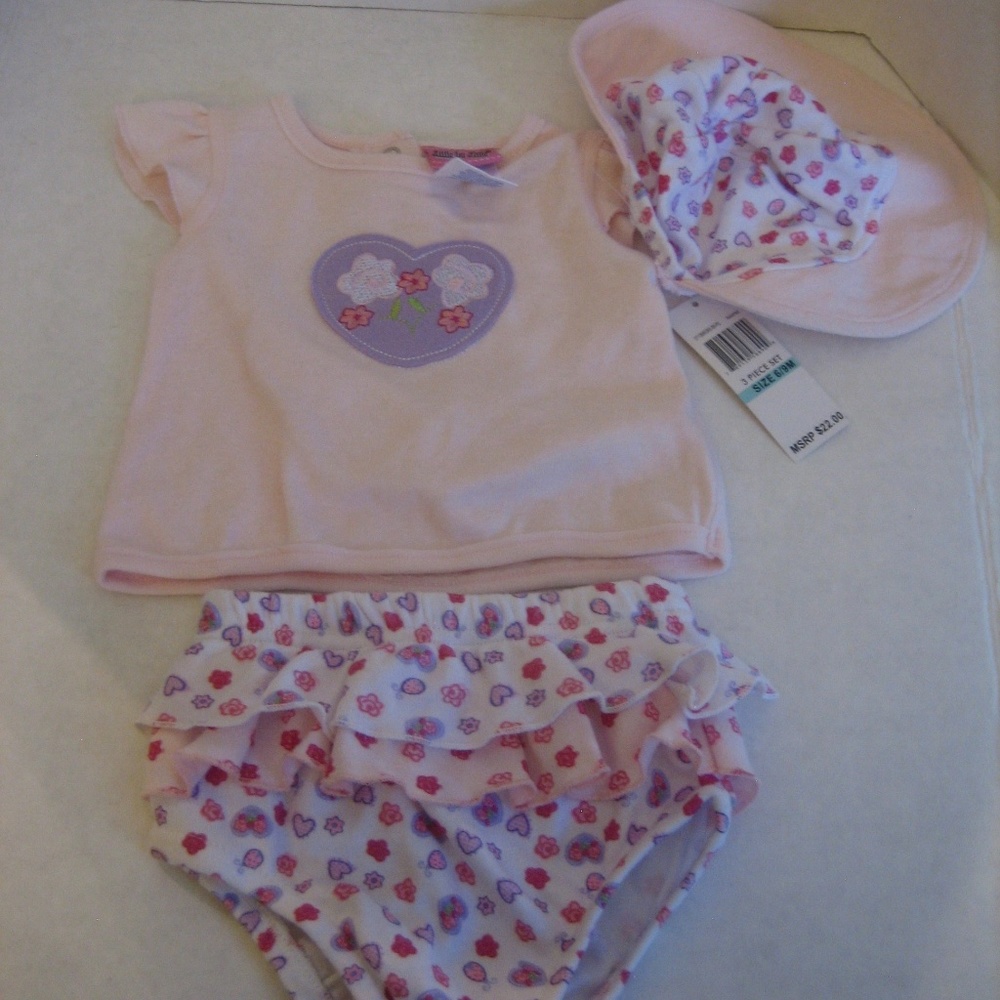 Little By Little Infant Girl's 3 Piece Set Sz 6/9M